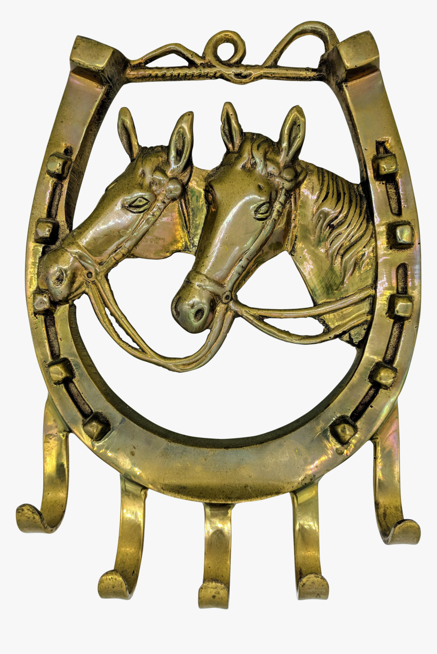 Vintage Brass Horse And Horseshoe Wall Hook On Chairish - Working Animal, HD Png Download, Free Download