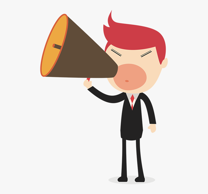 Screaming Megaphone Clip Art - Megaphone Cartoon Png, Transparent Png, Free Download