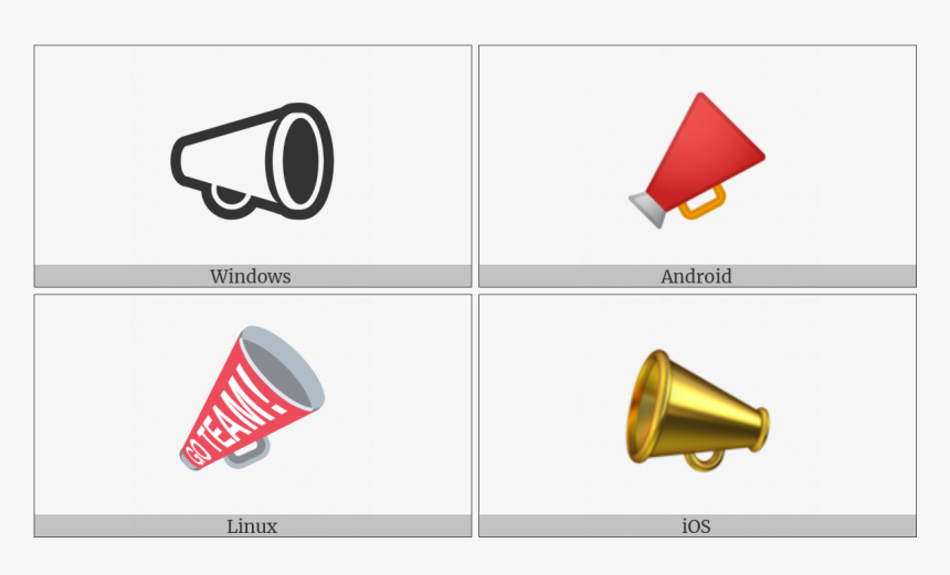 Cheering Megaphone On Various Operating Systems - Operating System, HD Png Download, Free Download