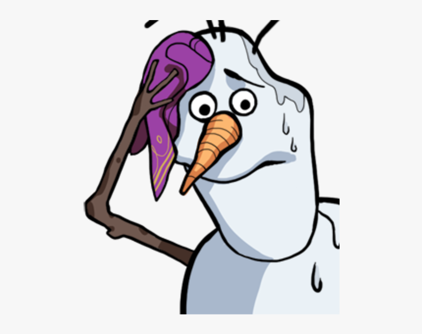 Olaf Beak Bird Vertebrate Nose Purple Clip Art Cartoon - Sweat Meme Transparent, HD Png Download, Free Download