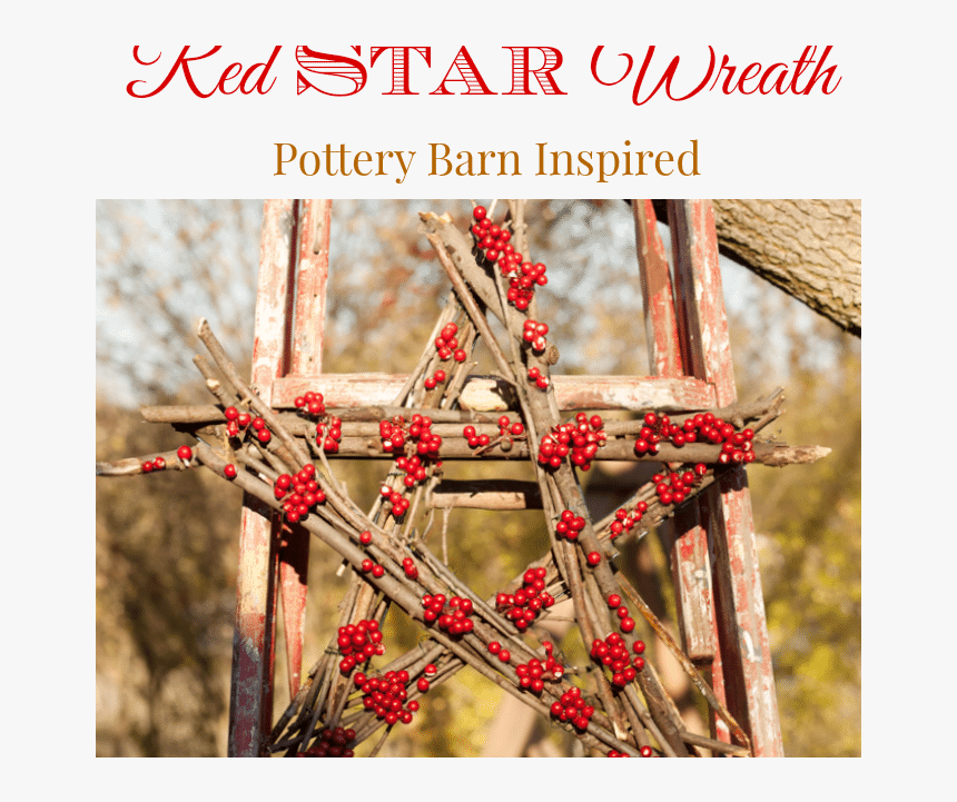 Red Star Wreath Knockoff - Non Traditional Wreath For Christmas, HD Png Download, Free Download