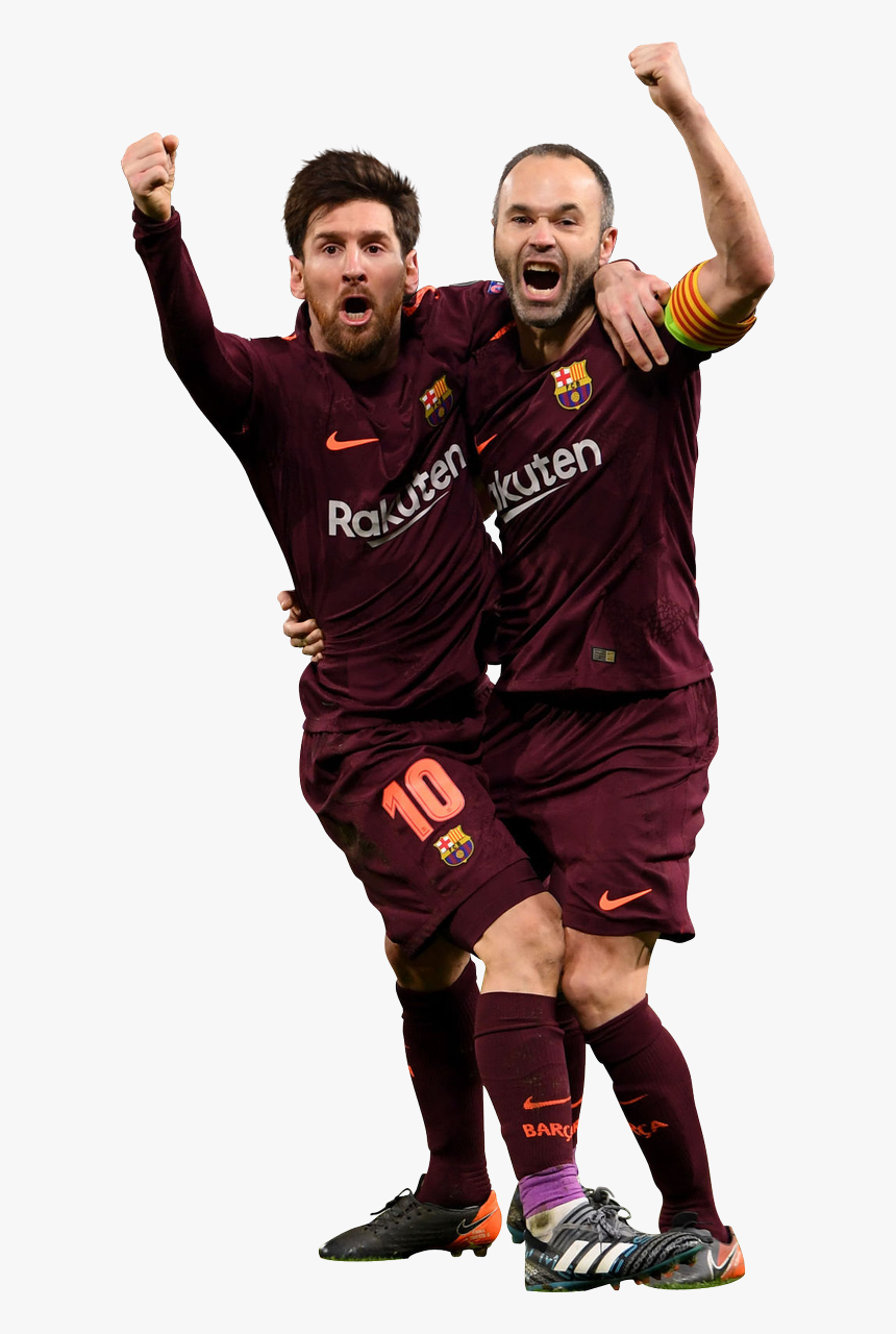 Transparent Messi Png - Messi And Iniesta Png, Png Download, Free Download