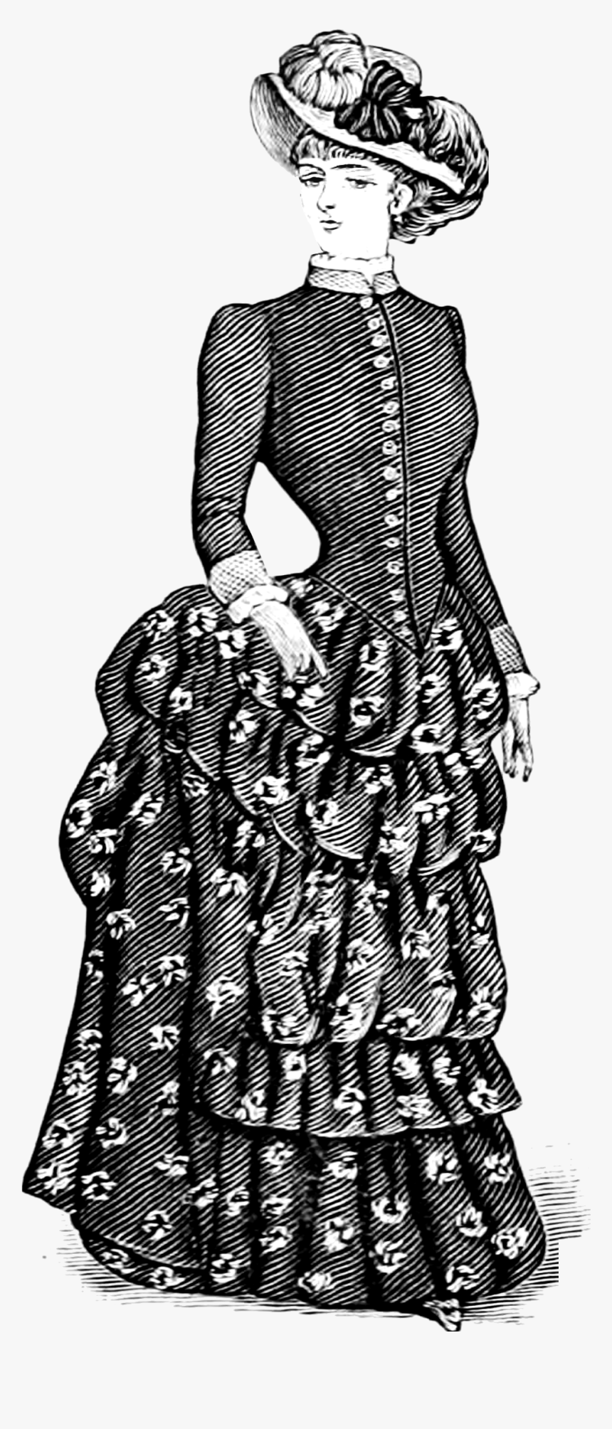 Victorian Styles Of Clothing Drawings, HD Png Download, Free Download