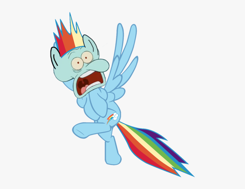 Squidward Rainbow Dash, HD Png Download, Free Download