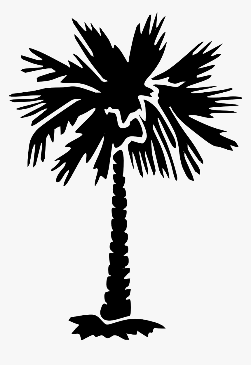 Palmetto Tree Clipart Black And White, HD Png Download, Free Download