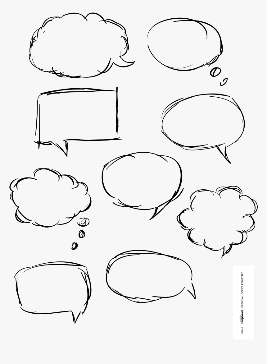 Scrapbook Your Memories With These Free Word Bubbles - Lots Of Speech Bubbles, HD Png Download, Free Download