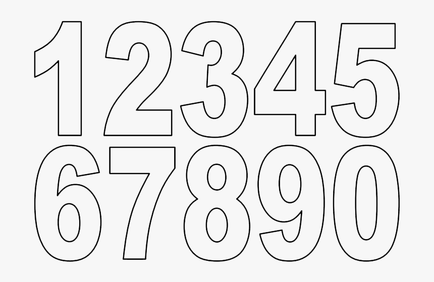 Numbers Png Download Numbers 1 10 Outline Transparent Png Kindpng