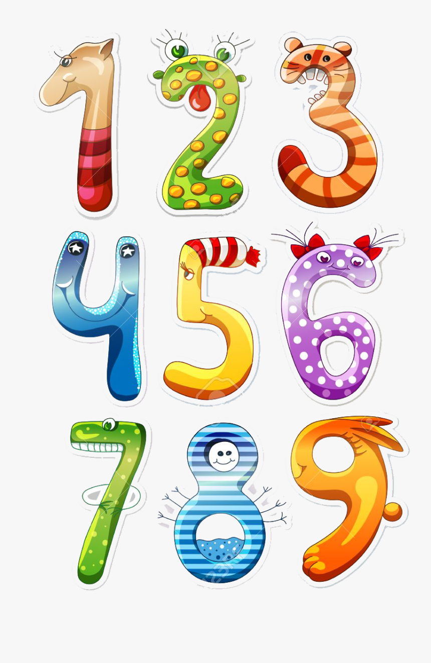 1 To 10 Numbers Png Image File - Los Numeros Para Inicial, Transparent Png, Free Download
