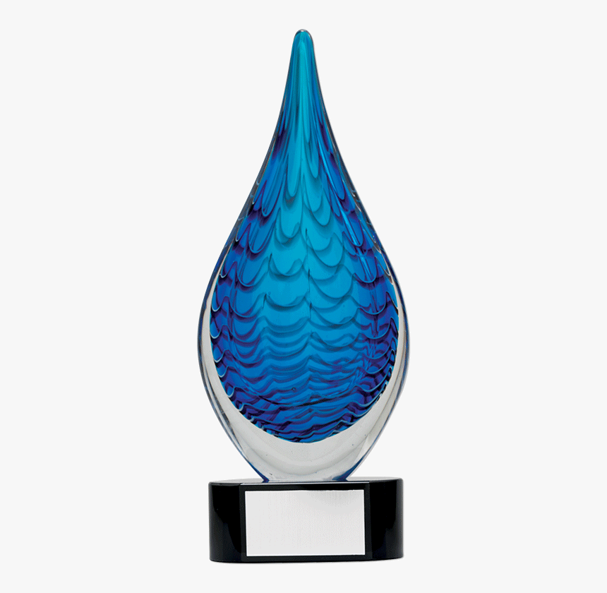 Blue Raindrop Art Glass Award - Art, HD Png Download, Free Download