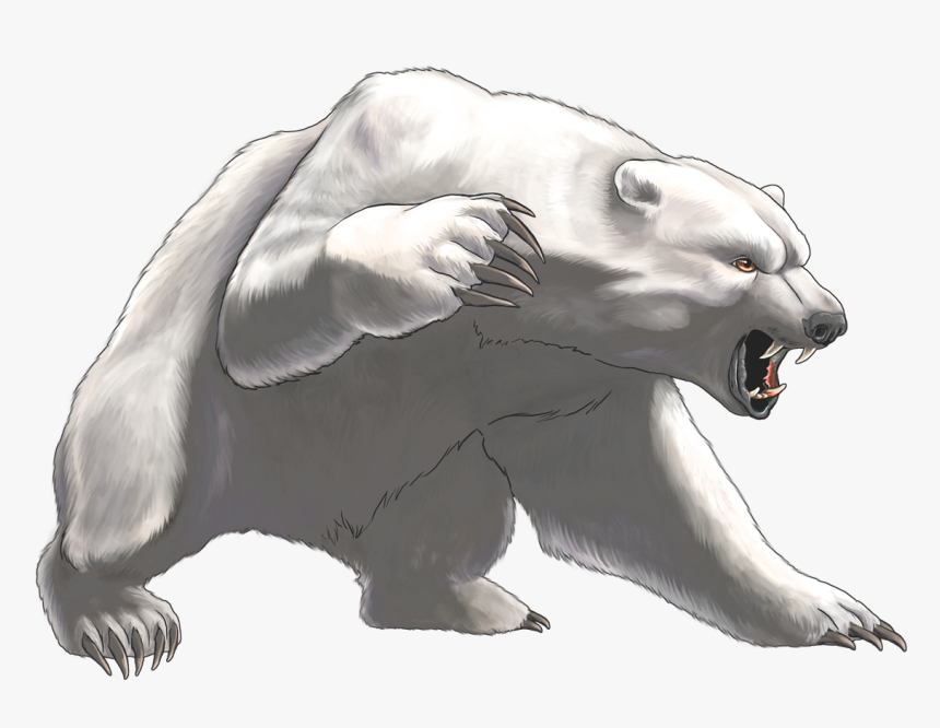 Polar Bear Png Image Background - Angry Polar Bear Cartoon, Transparent Png, Free Download