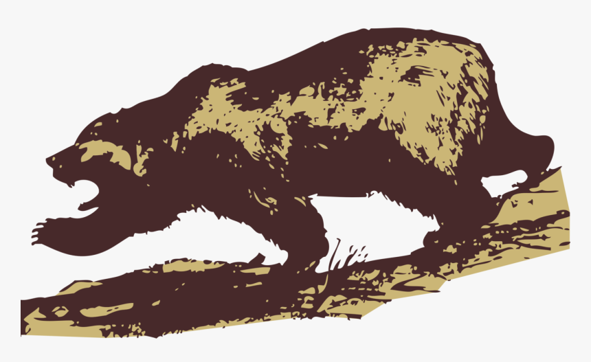 Wildlife,carnivoran,bear - Grizzly Bear Clip Art, HD Png Download, Free Download