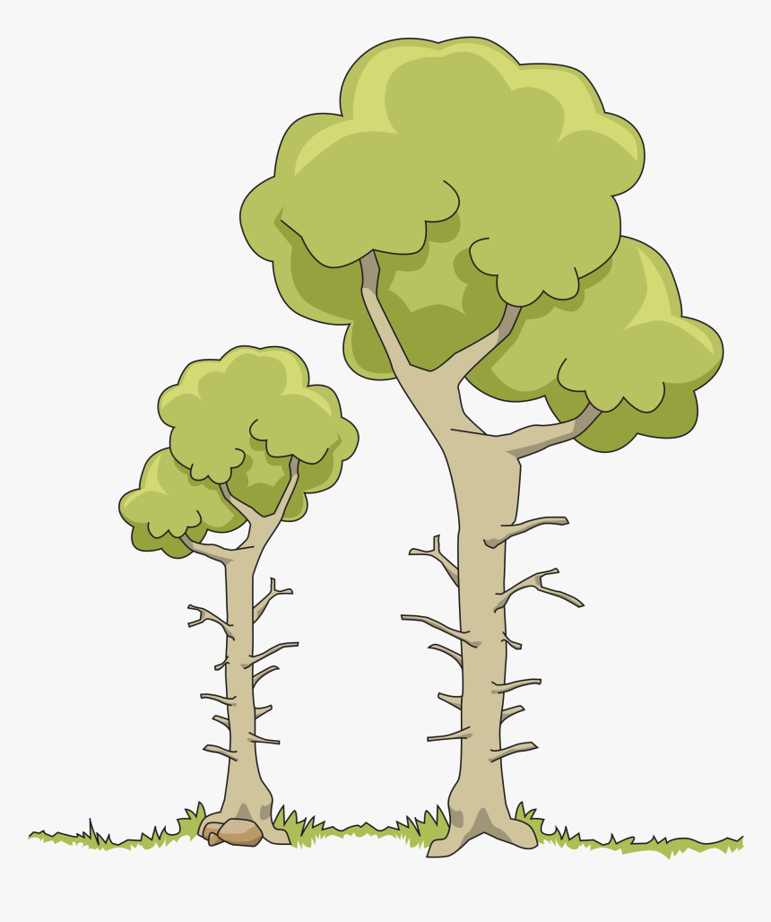 Two Dead Trees Clip Arts - Dos Arboles En Bosque, HD Png Download, Free Download