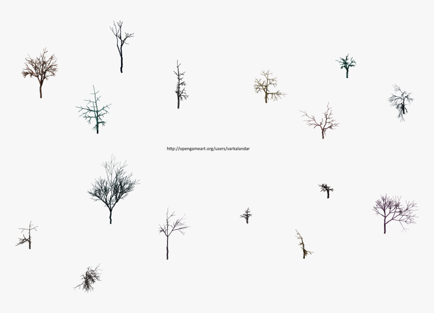 Hjm Dead Trees Rootless 1 Alpha - Line Art, HD Png Download, Free Download