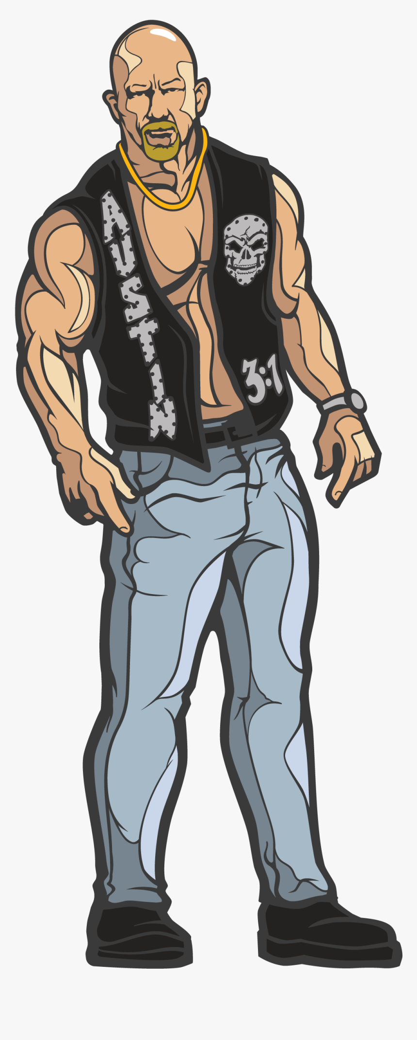 Wwe Stone Cold Cartoon Hd Png Download Kindpng