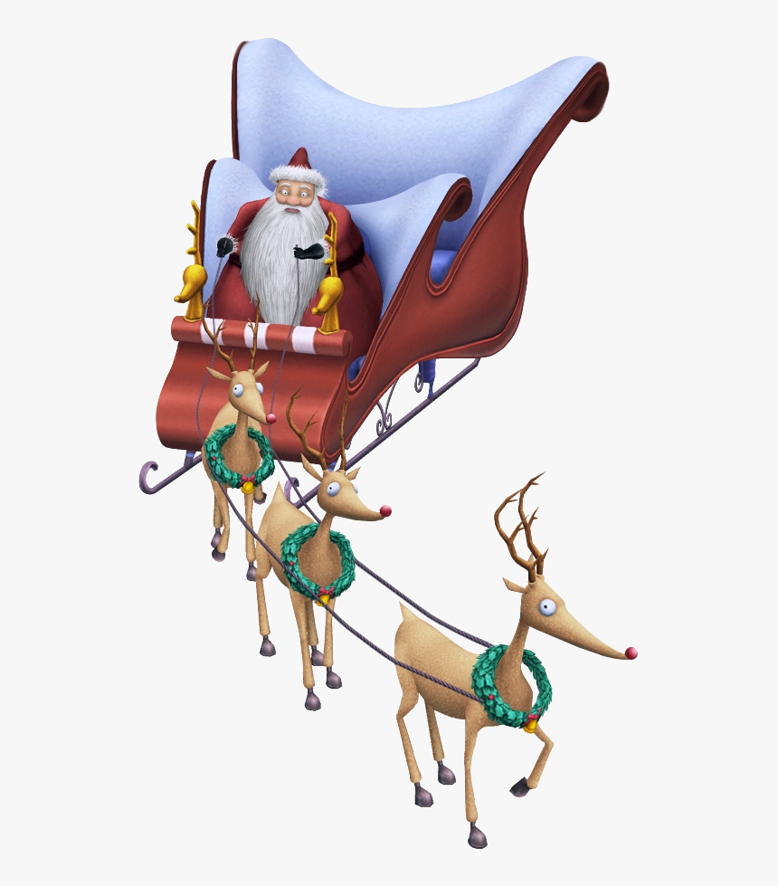 Transparent Santas Sleigh Clipart - Jack Skellington Santa Sleigh, HD Png Download, Free Download