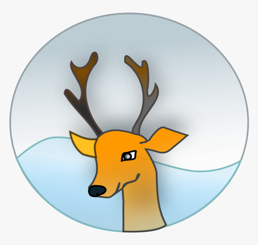 Reindeer 4 Svg Clip Arts - Reindeer Window Illustration Transparent, HD Png Download, Free Download