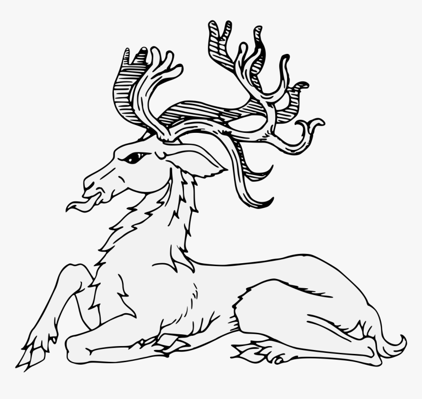 Elk Heraldry Png, Transparent Png, Free Download