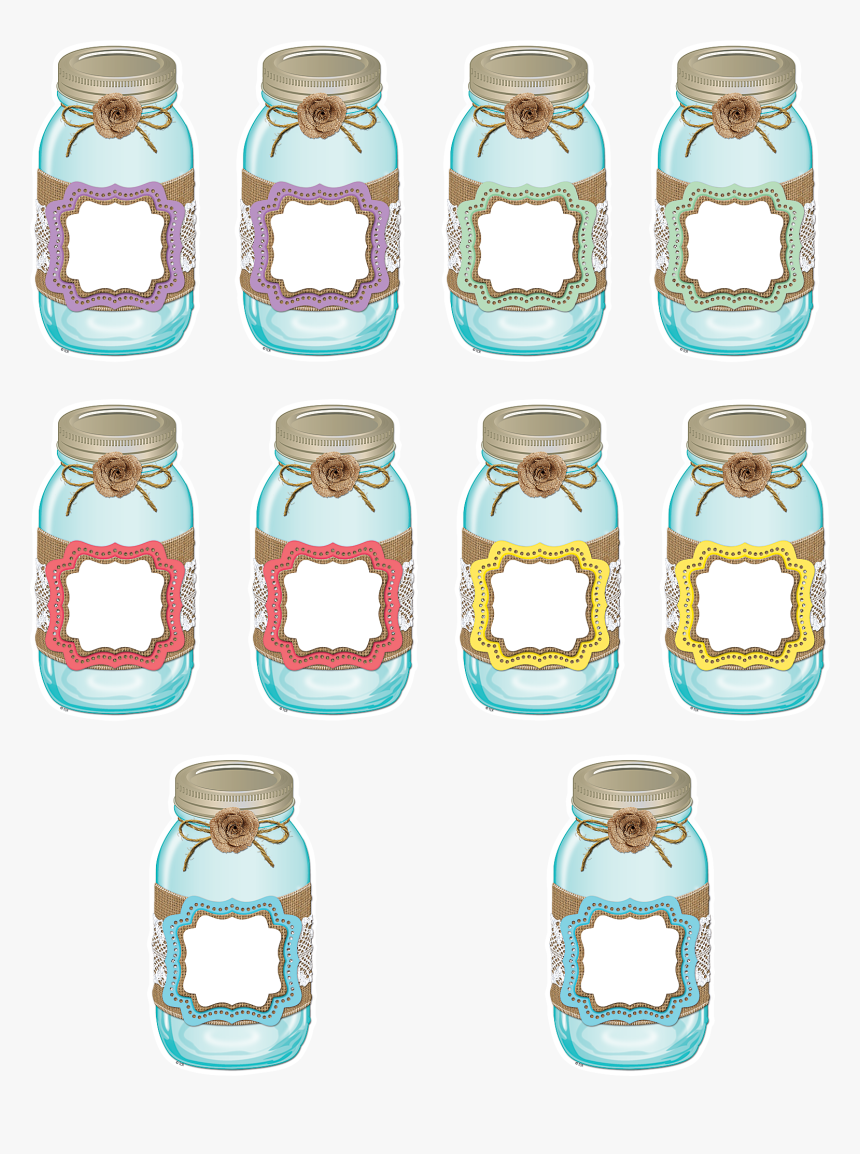 Shabby Chic Mason Jars Accents, HD Png Download, Free Download