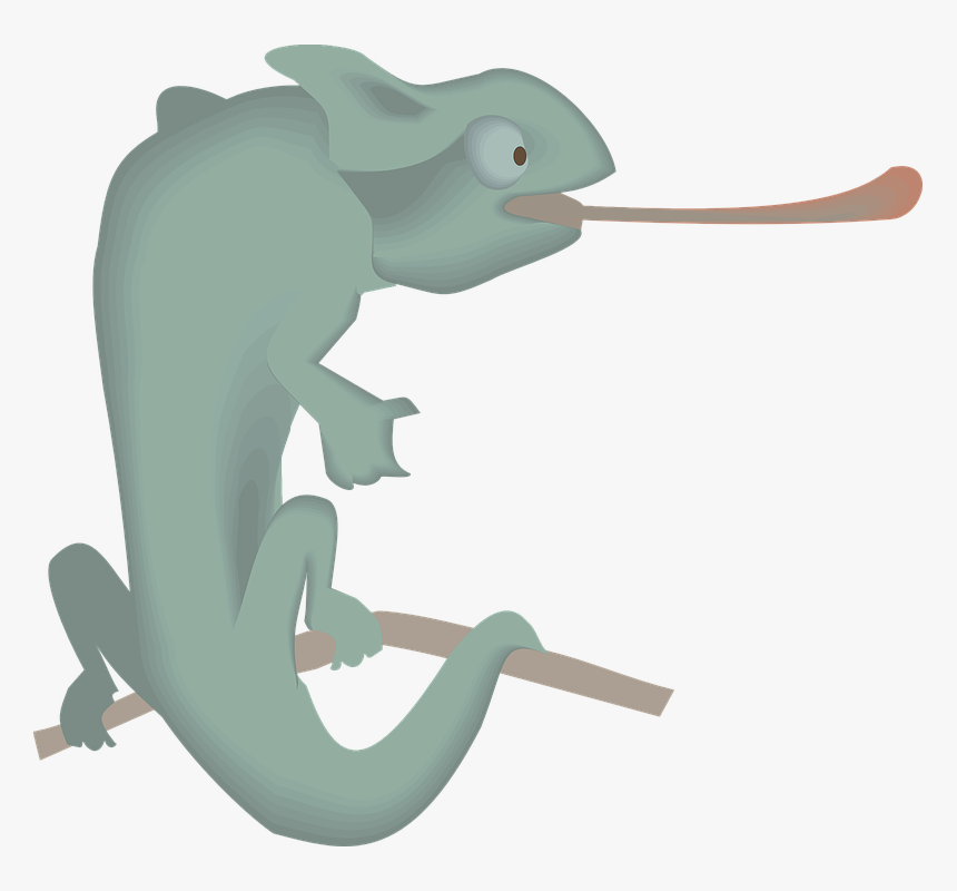 Cartoon Lizard With Long Tongue, HD Png Download, Free Download