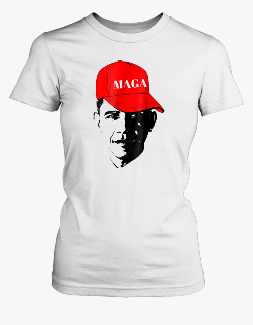 Barack Obama In Maga Hat T-shirt Teefig - Legend Born In October 3, HD Png Download, Free Download