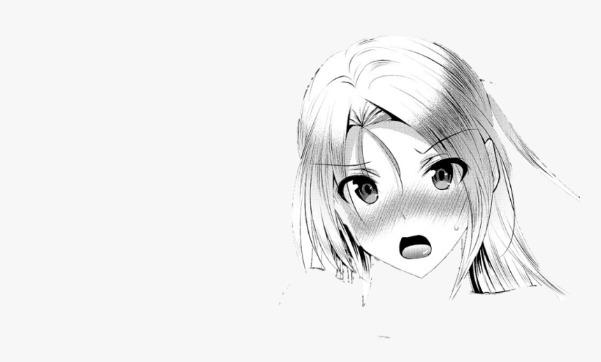 Cute Kawai Ecci Anime Face Manga Hd Png Download Kindpng - face roblox transparent line art anime hd png download