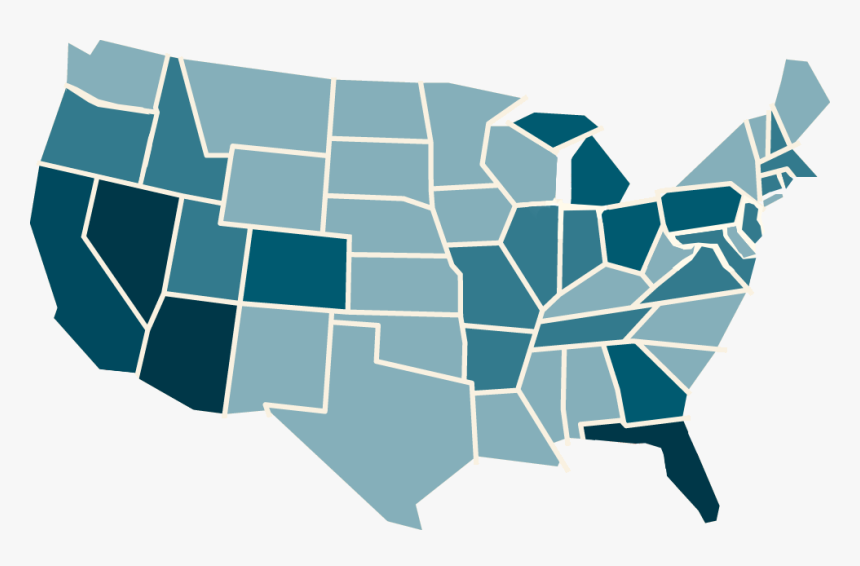 Map Of Us Graphic, HD Png Download, Free Download