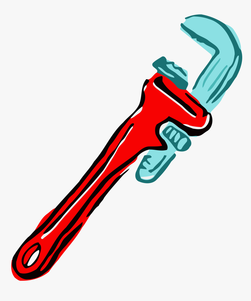 Roughly Drawn Pipe Wrench Clip Arts - Free Clipart Pipe Wrench, HD Png Download, Free Download