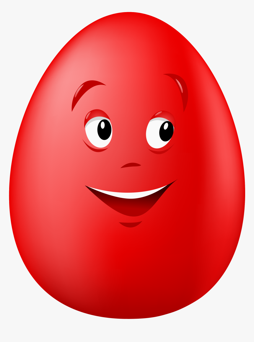 Transparent Easter Red Smiling Egg Png Clipart Picture - Easter Eggs, Png Download, Free Download