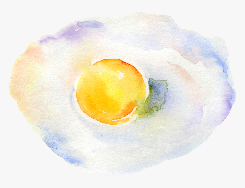 Poached Eggs Png - Watercolor Paint, Transparent Png, Free Download