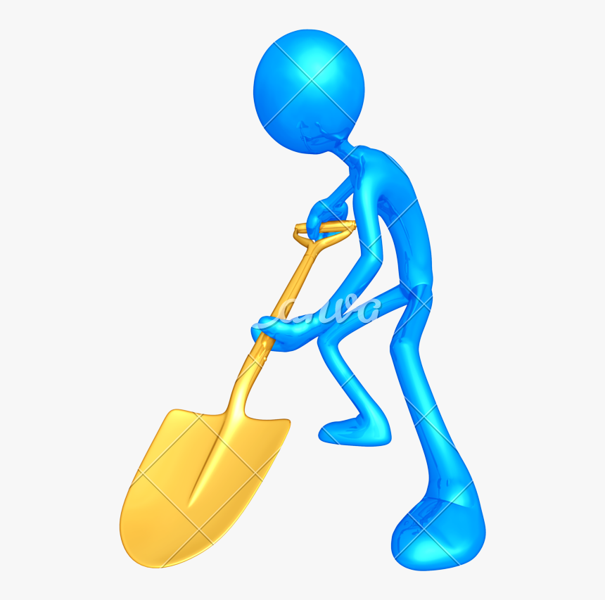 3d Character Digging With A Shovel, HD Png Download, Free Download