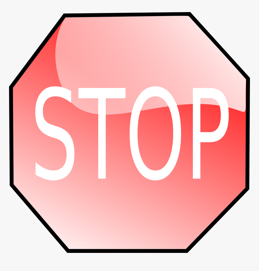 Stop Sign Clip Art, HD Png Download - kindpng