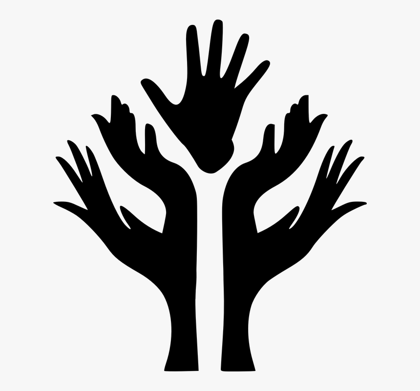 Hands, Tree, Vector, Nero - Mão Vetor Png, Transparent Png, Free Download