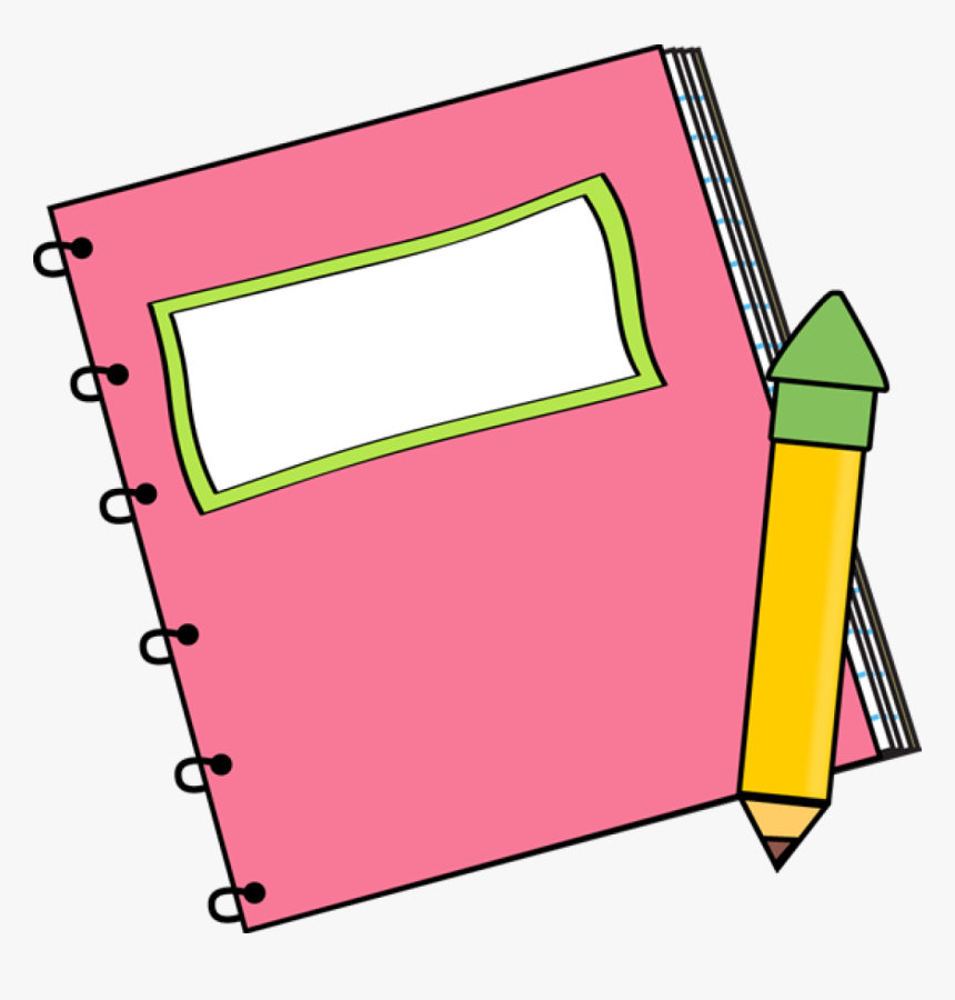 Paper Back School Clipart Pink Book And Pencil Clipart Hd Png Download Kindpng