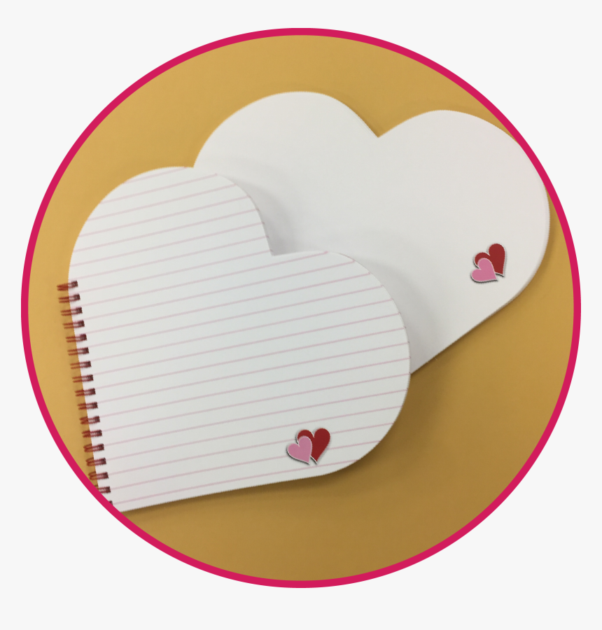 Heart Shaped Lined And Sketch Paper - Heart Shaped Notebook Png, Transparent Png, Free Download