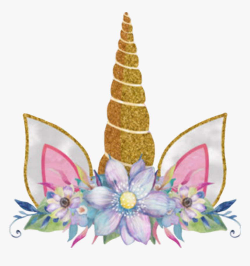 #unicorn #horn #flowers - Unicorn Head Clipart Png, Transparent Png, Free Download