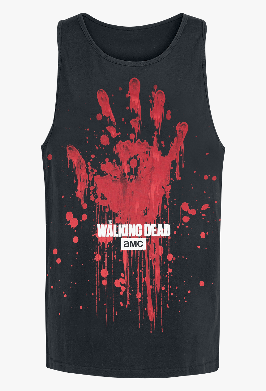 Bloody Handprint Top Tirante Ancho 100% Algodón Artículo - Walking Dead, HD Png Download, Free Download