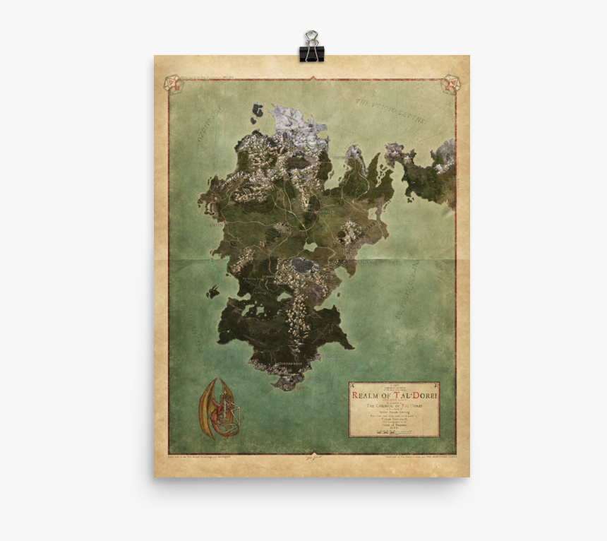 Transparent Parchment Png - Critical Role Tal Dorei Map, Png Download, Free Download