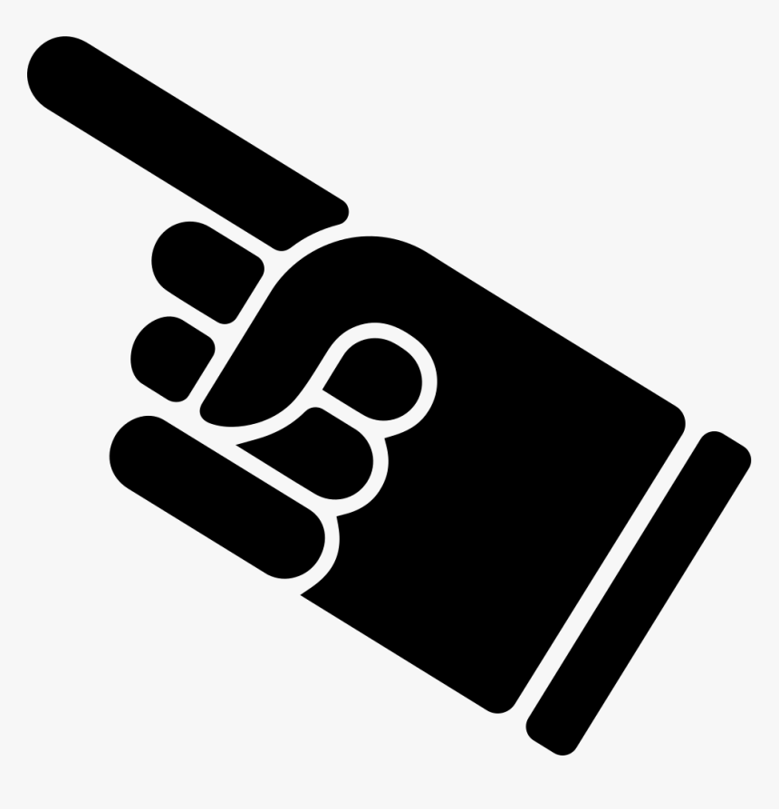 Hand With Extended Pointing Finger - Icono De Mano Apuntando, HD Png Download, Free Download