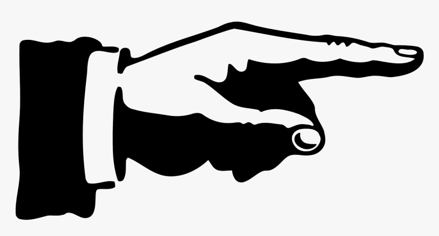 Index Finger Little Finger Pointing - Pointing Finger Silhouette, HD Png Download, Free Download