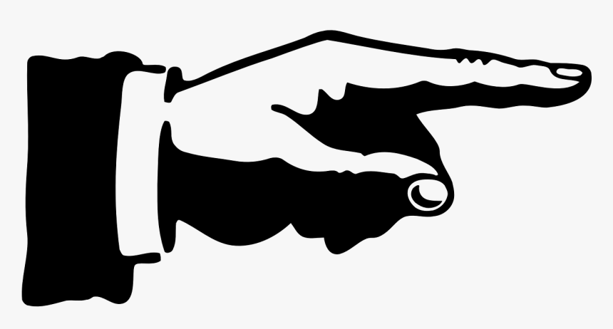 Index Finger Little Finger Pointing - Pointing Finger Silhouette, HD ...