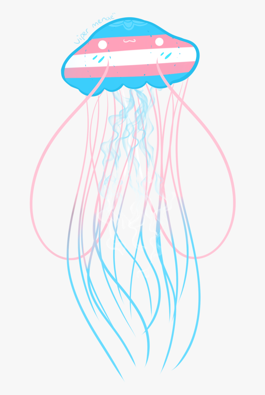 Trans Flag Jellyfish , Png Download - Illustration, Transparent Png, Free Download