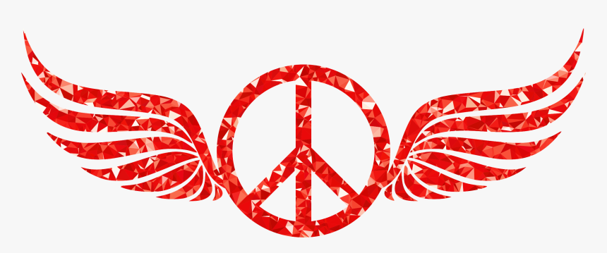 Organ,symbol,wing - Peace Sign With Wings, HD Png Download, Free Download