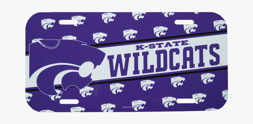 K-state Wildcats Multi Logo Pattern License Plate, HD Png Download, Free Download