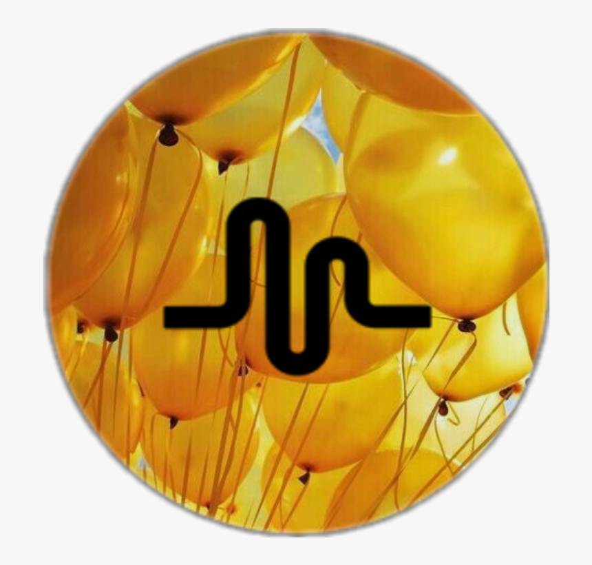 Musically Tiktok App Yellow Aesthetic Logo Tumblrstickers Aesthetic Tik Tok Logo Hd Png Download Kindpng