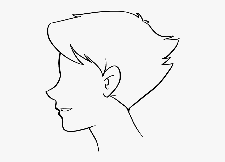 How To Draw Anime Boy Face Sketch Hd Png Download Kindpng