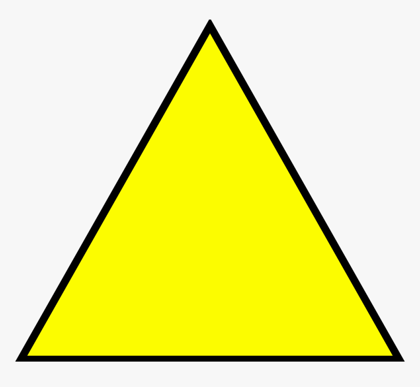 Yellow Triangle Transparent Background, HD Png Download - kindpng