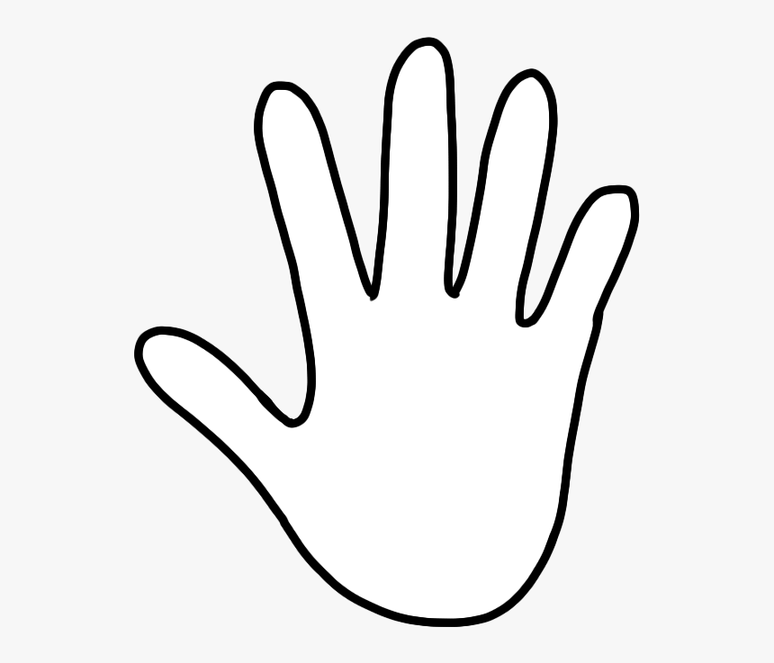 Handprint Outline Hand Outline Hands Templates And - Hand Clipart Black ...