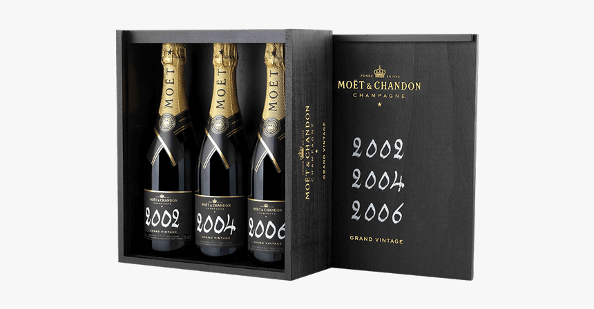 Moet & Chandon Grand Vintage 3 Bottle Collection - Moet Rose Grand Vintage 2004, HD Png Download, Free Download