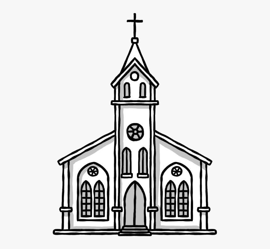 Church Hand-painted Drawing Chapel Png Image High Quality - Drawing Of A Chuch, Transparent Png, Free Download