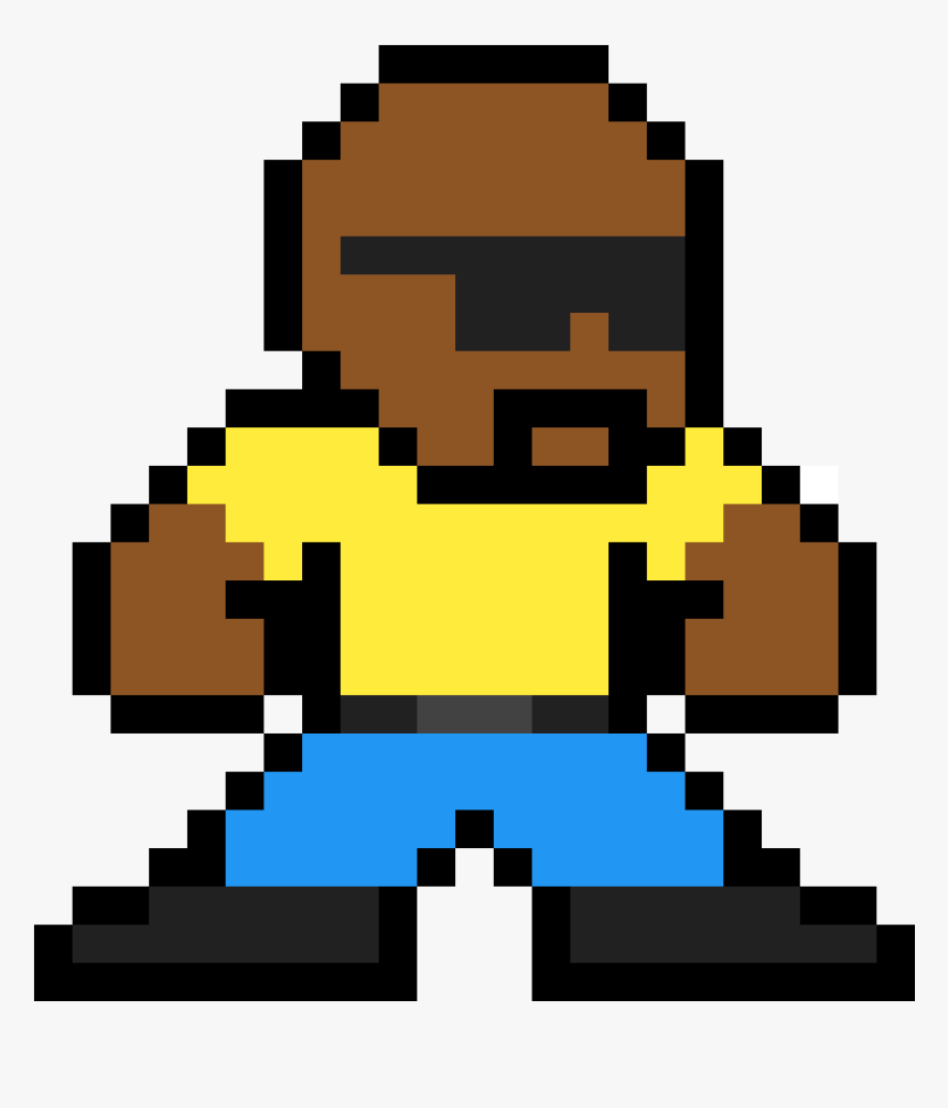 Transparent Luke Cage Png - 8 Bit Megaman Without Helmet, Png Download, Free Download